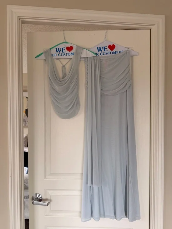 Meshki Light Blue Chiffon Matching Set - Picture 1 of 7